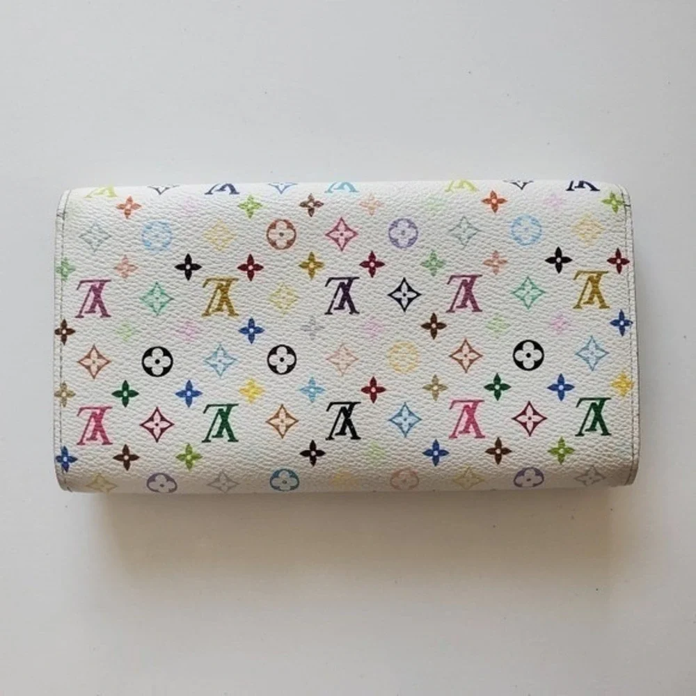 Louis Vuitton x Takashi Murakami White Multicolor Sarah Wallet
